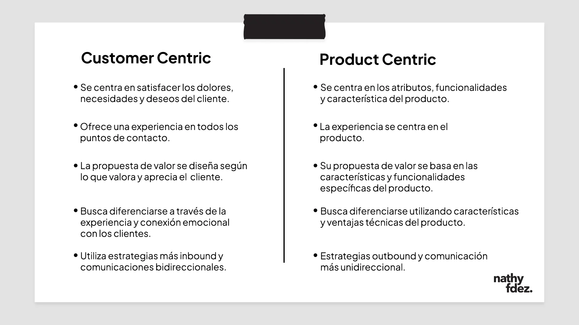 comparativa estrategis centrada en cliente vs centrada en producto